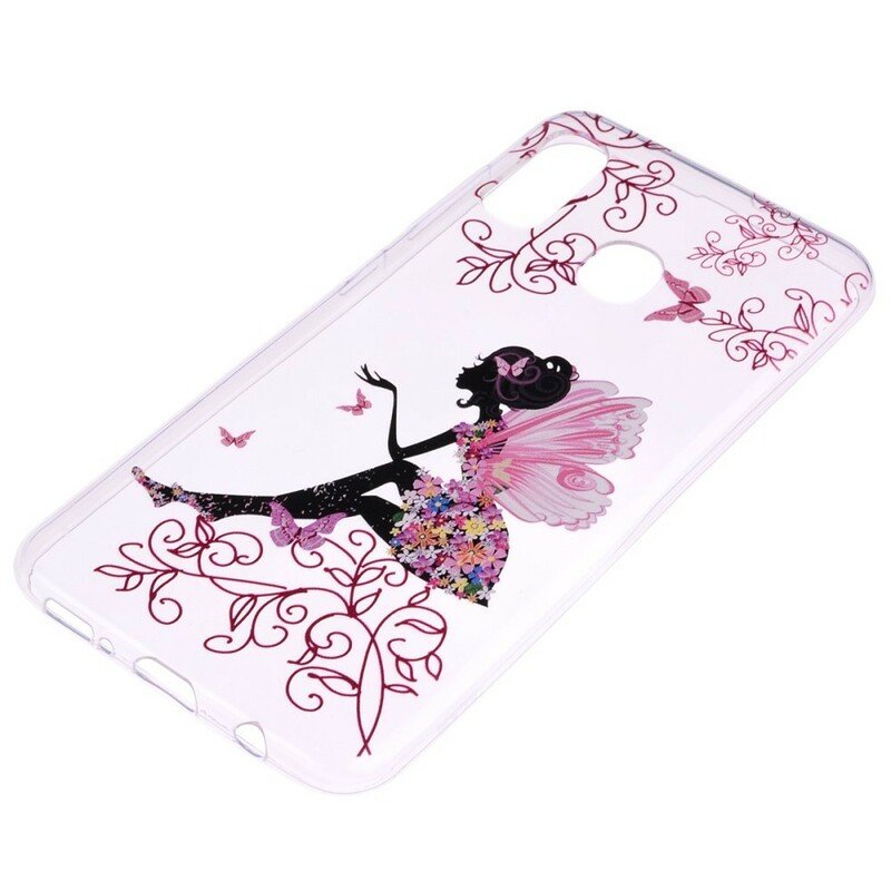 Mobilskal Samsung Galaxy A40 Transparent Flower Fairy