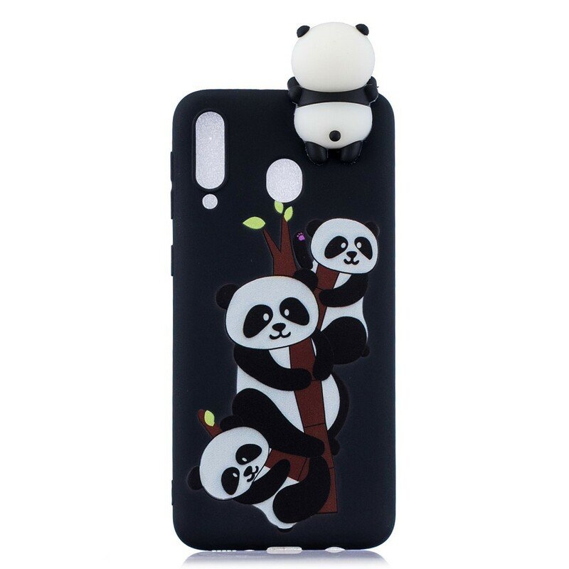 Skal Samsung Galaxy A40 3d Pandas På Bambu