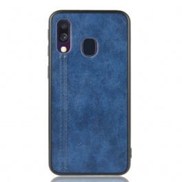 Skal Samsung Galaxy A40 Couture Lädereffekt