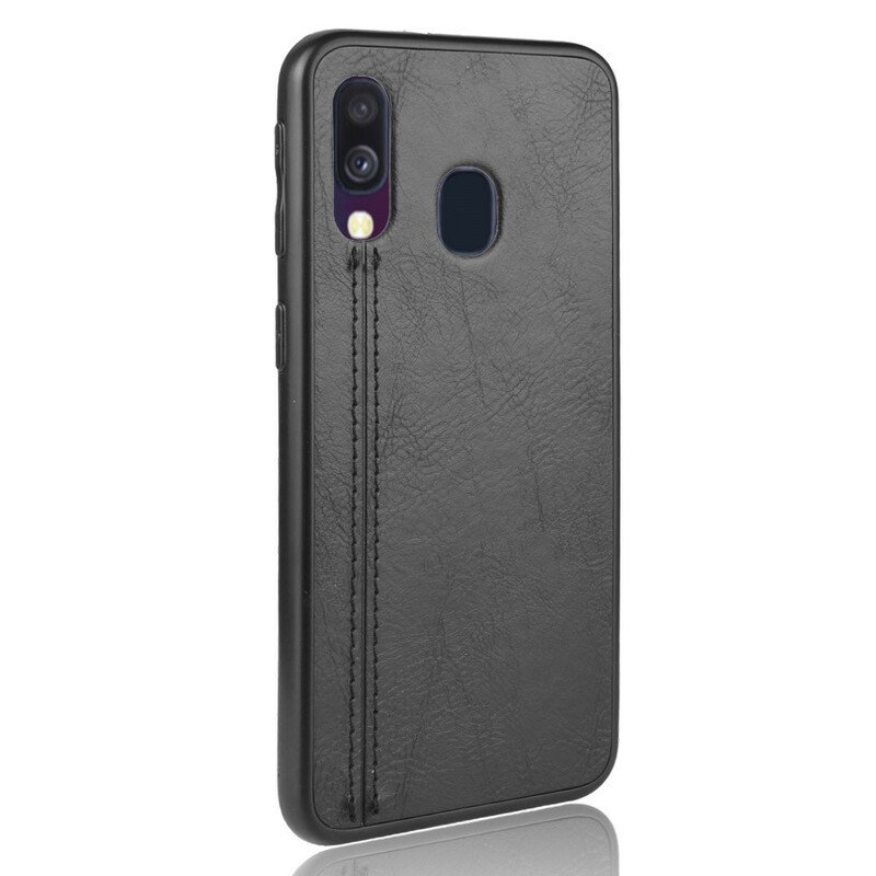 Skal Samsung Galaxy A40 Couture Lädereffekt