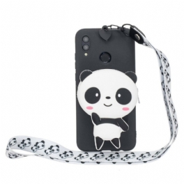 Skal Samsung Galaxy A40 Plånboksfodral Panda Plånbok & Axelrem