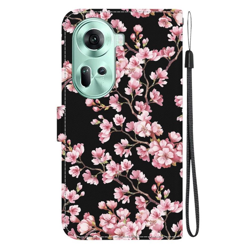 Skyddsfodral Oppo Reno 11 5g Spännda Plommonblommor