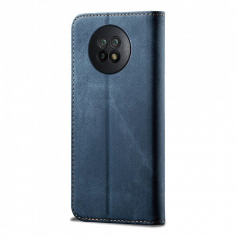 Folio-fodral Xiaomi Redmi Note 9T Läderfodral Denim Tyg