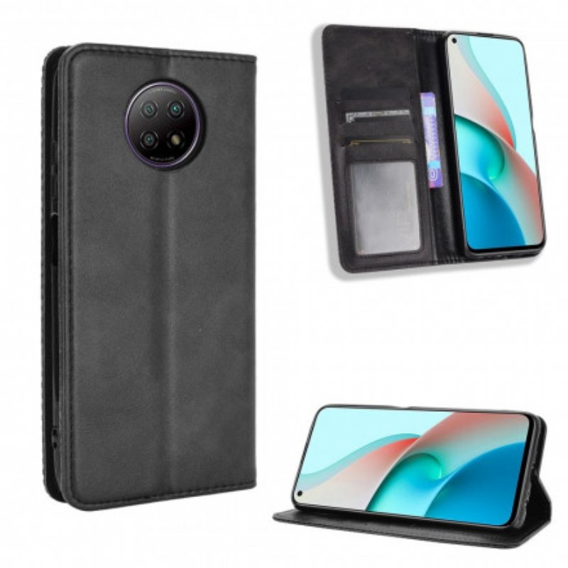 Folio-fodral Xiaomi Redmi Note 9T Läderfodral Stiliserad Lädereffekt