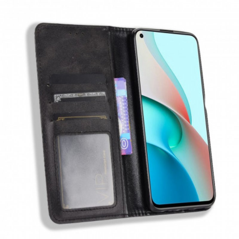 Folio-fodral Xiaomi Redmi Note 9T Läderfodral Stiliserad Lädereffekt