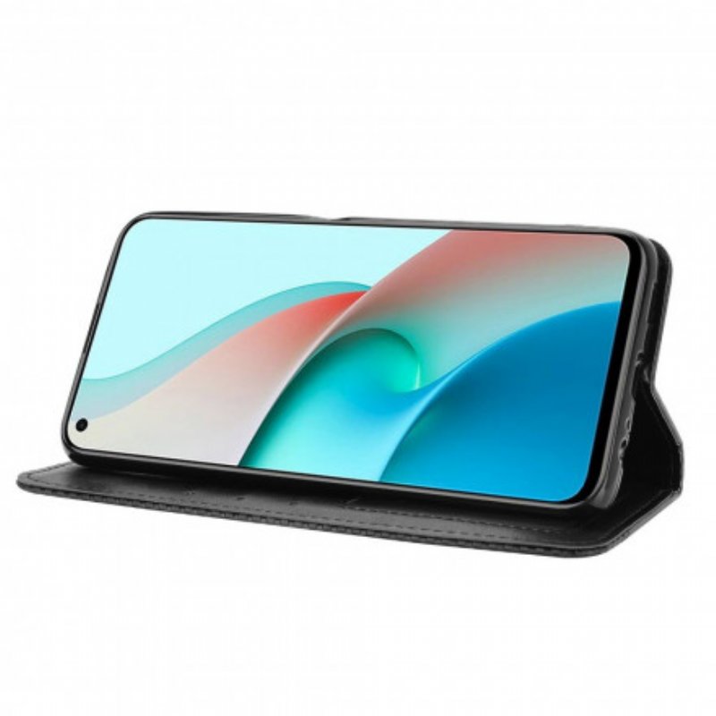 Folio-fodral Xiaomi Redmi Note 9T Läderfodral Stiliserad Lädereffekt