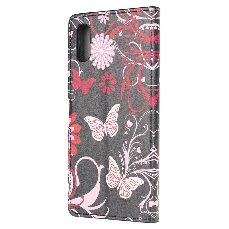 Fodral Xiaomi Redmi 9A Fjärilar Och Blommor