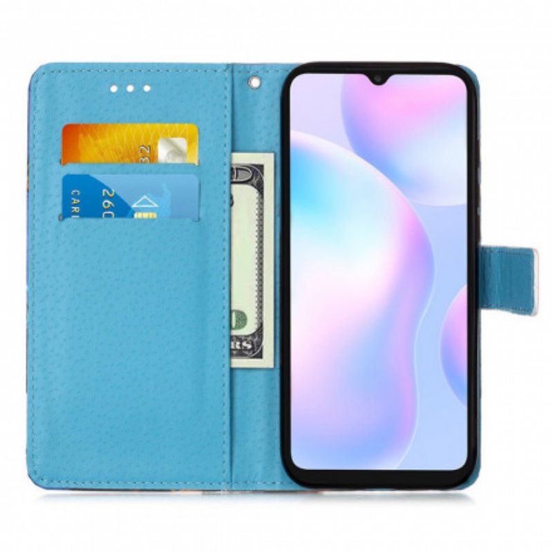 Fodral Xiaomi Redmi 9A Med Kedjar Eiffeltornet Fjärilsrem