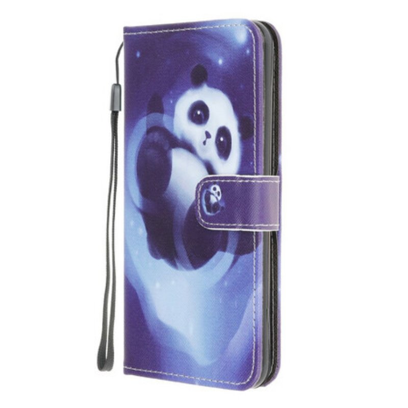 Fodral Xiaomi Redmi 9A Med Kedjar Panda Space Med Lanyard