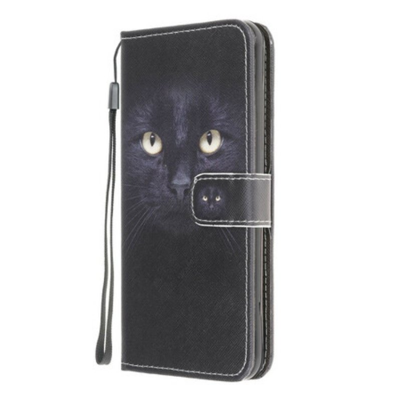 Fodral Xiaomi Redmi 9A Med Kedjar Strappy Black Cat Eyes