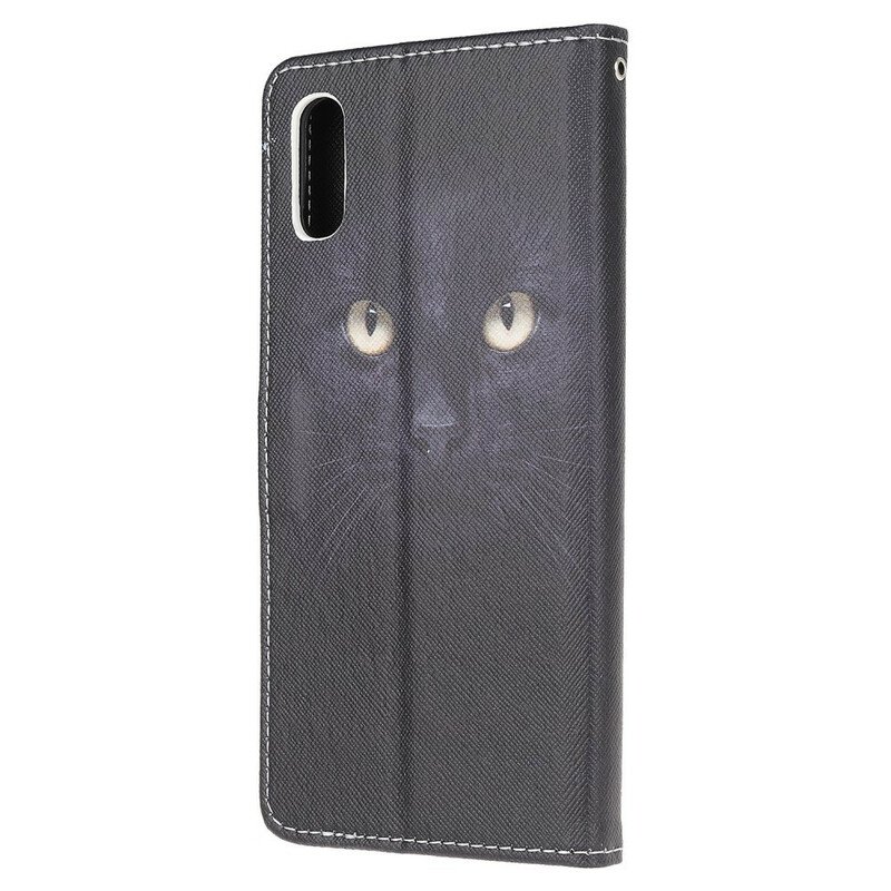 Fodral Xiaomi Redmi 9A Med Kedjar Strappy Black Cat Eyes