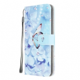 Fodral Xiaomi Redmi 9A Med Kedjar Strappy Diamond Butterflies