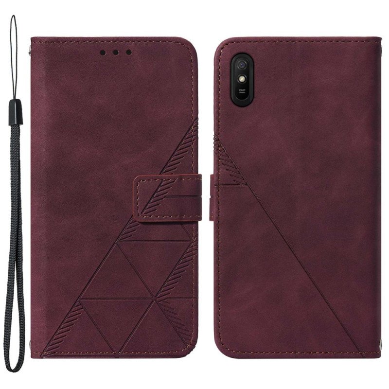 Fodral Xiaomi Redmi 9A Pyramid Lädereffekt