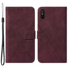 Fodral Xiaomi Redmi 9A Pyramid Lädereffekt