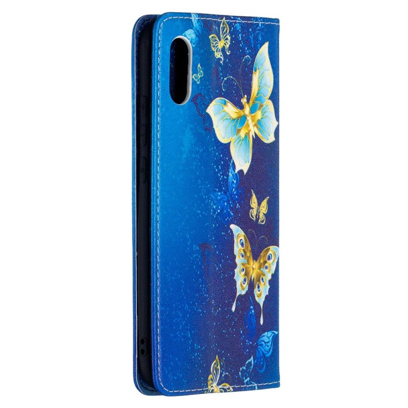 Folio-fodral Xiaomi Redmi 9A Läderfodral Blå Fjärilar