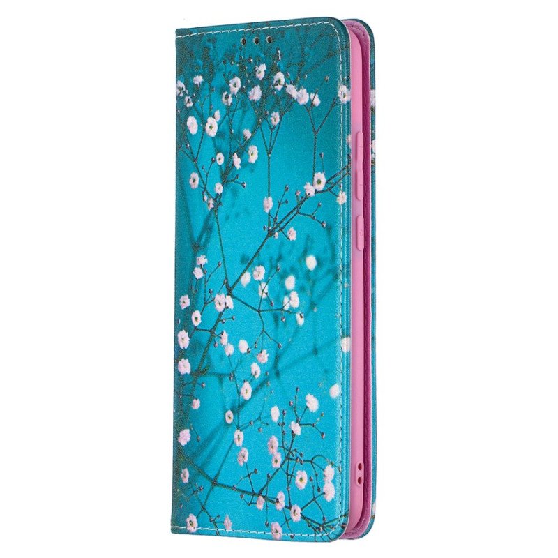 Folio-fodral Xiaomi Redmi 9A Läderfodral Blommande Grenar