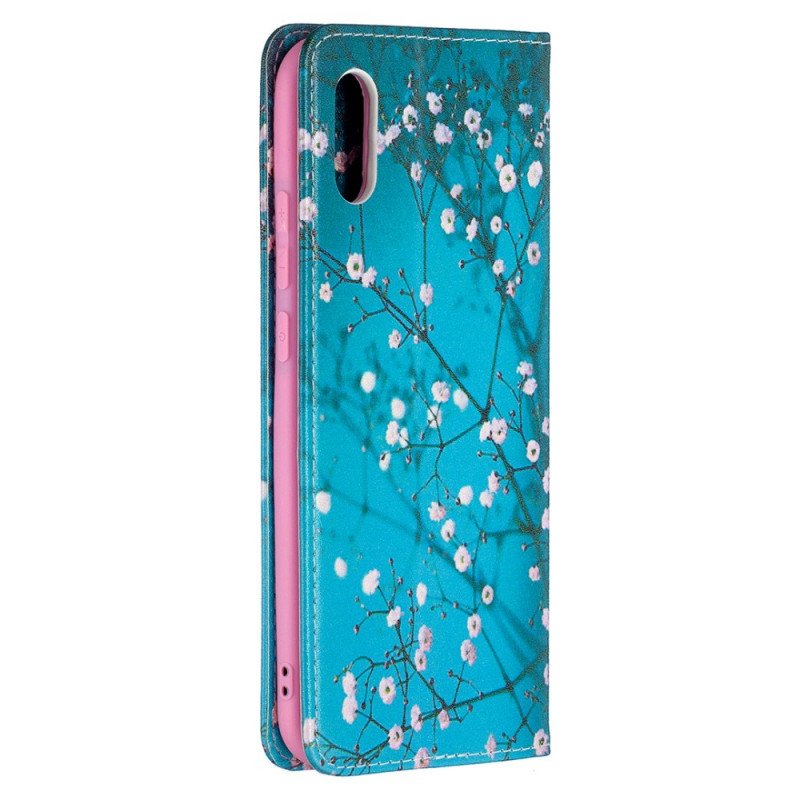 Folio-fodral Xiaomi Redmi 9A Läderfodral Blommande Grenar