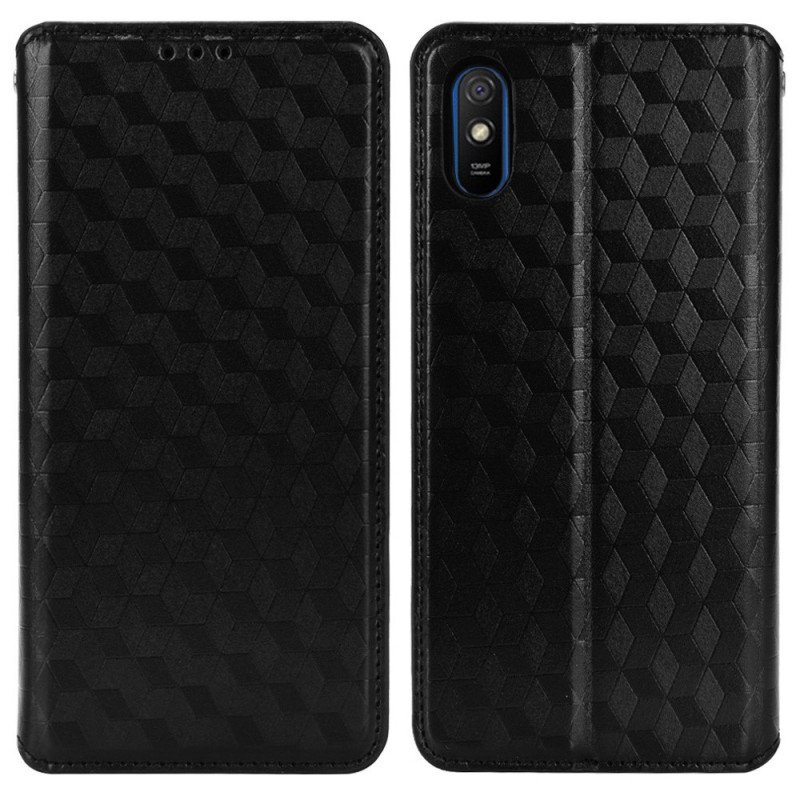 Folio-fodral Xiaomi Redmi 9A Läderfodral Diamantlädereffekt