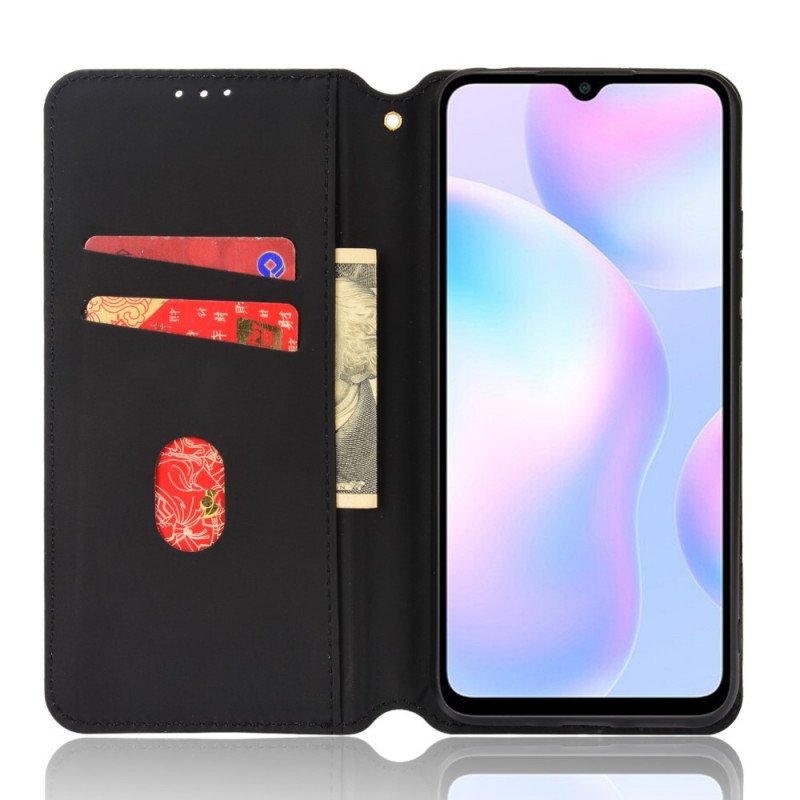 Folio-fodral Xiaomi Redmi 9A Läderfodral Diamantlädereffekt