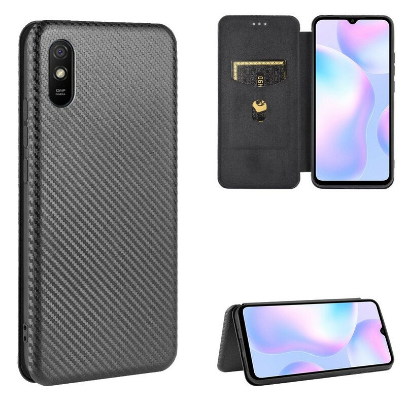 Folio-fodral Xiaomi Redmi 9A Läderfodral Färgad Kolsilikon