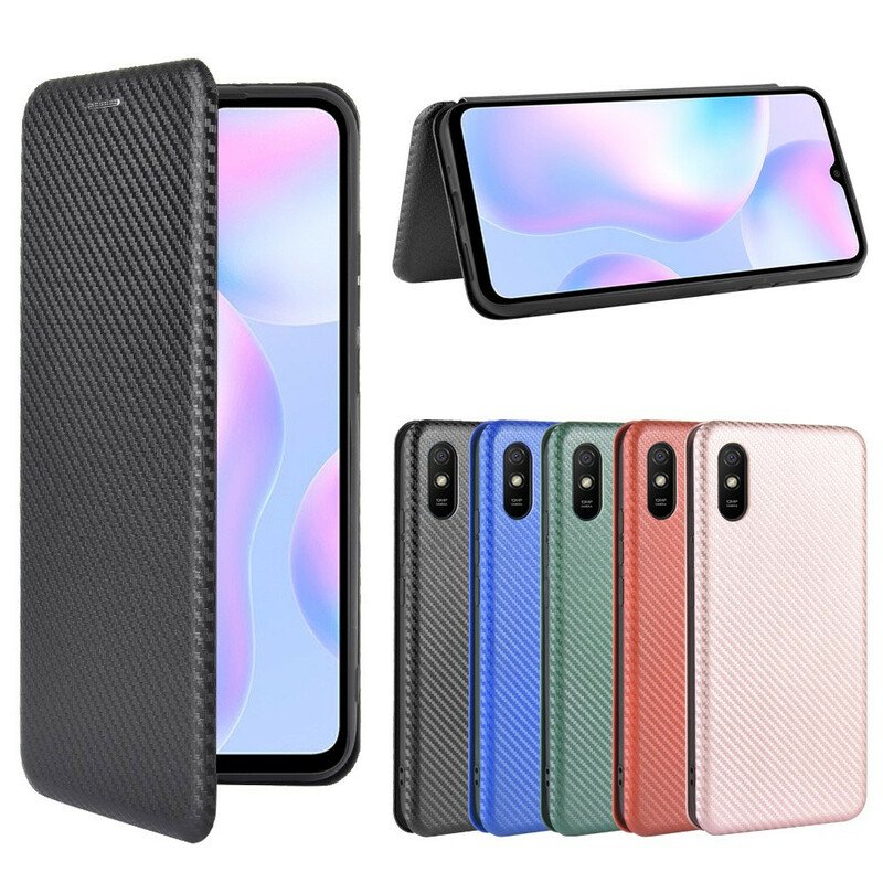 Folio-fodral Xiaomi Redmi 9A Läderfodral Färgad Kolsilikon