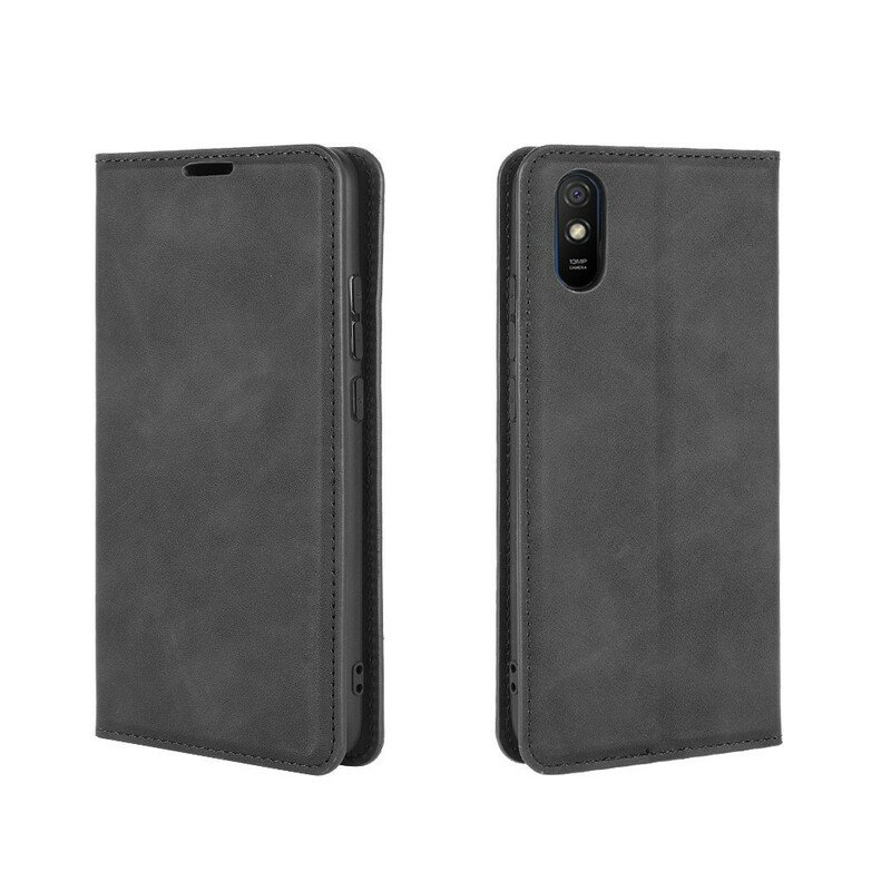 Folio-fodral Xiaomi Redmi 9A Läderfodral Mjukt Lädereffekt