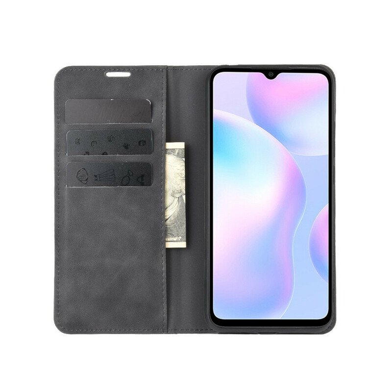 Folio-fodral Xiaomi Redmi 9A Läderfodral Mjukt Lädereffekt