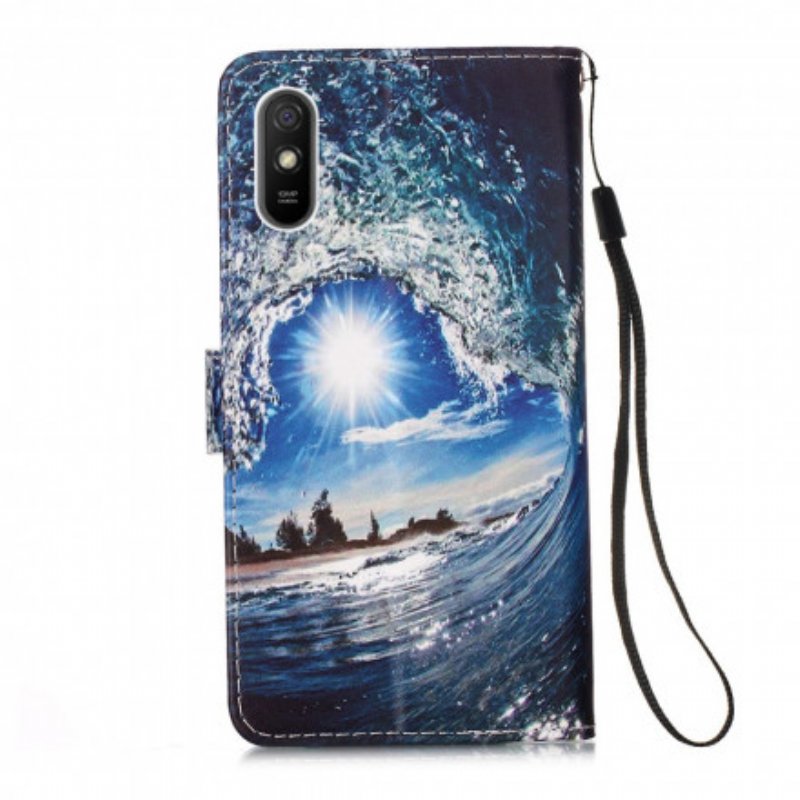 Läderfodral Xiaomi Redmi 9A Med Kedjar Daydreams Lanyard Landscape