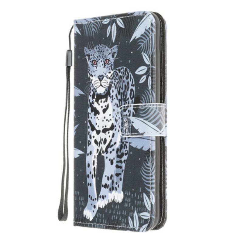 Läderfodral Xiaomi Redmi 9A Med Kedjar Strappy Leopard