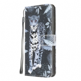 Läderfodral Xiaomi Redmi 9A Med Kedjar Strappy Leopard