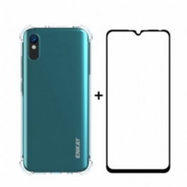 Skal Xiaomi Redmi 9A Combo Och Härdat Glasskärm Enkay