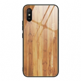 Skal Xiaomi Redmi 9A Trädesign Härdat Glas