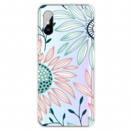 Skal Xiaomi Redmi 9A Transparent En Blomma