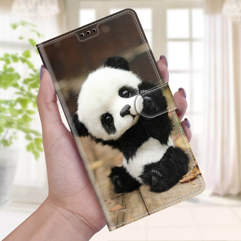 Fodral Xiaomi Redmi Note 10 Pro Med Kedjar Lilla Panda Med Rem