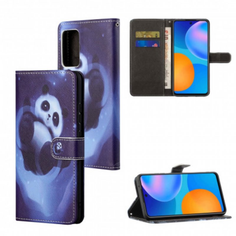 Fodral Xiaomi Redmi Note 10 Pro Med Kedjar Panda Space Med Lanyard