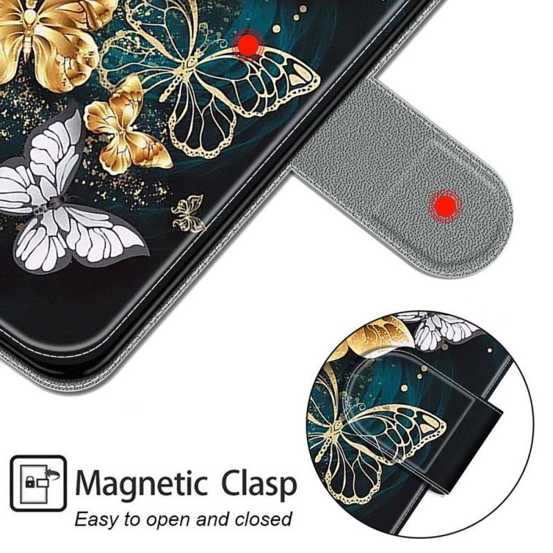 Fodral Xiaomi Redmi Note 10 Pro Med Kedjar Strap Butterflies Fan