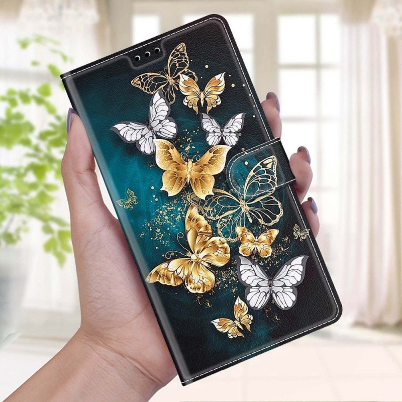 Fodral Xiaomi Redmi Note 10 Pro Med Kedjar Strap Butterflies Fan