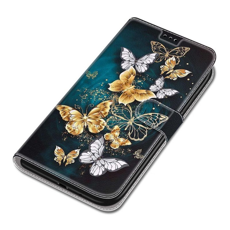 Fodral Xiaomi Redmi Note 10 Pro Med Kedjar Strap Butterflies Fan