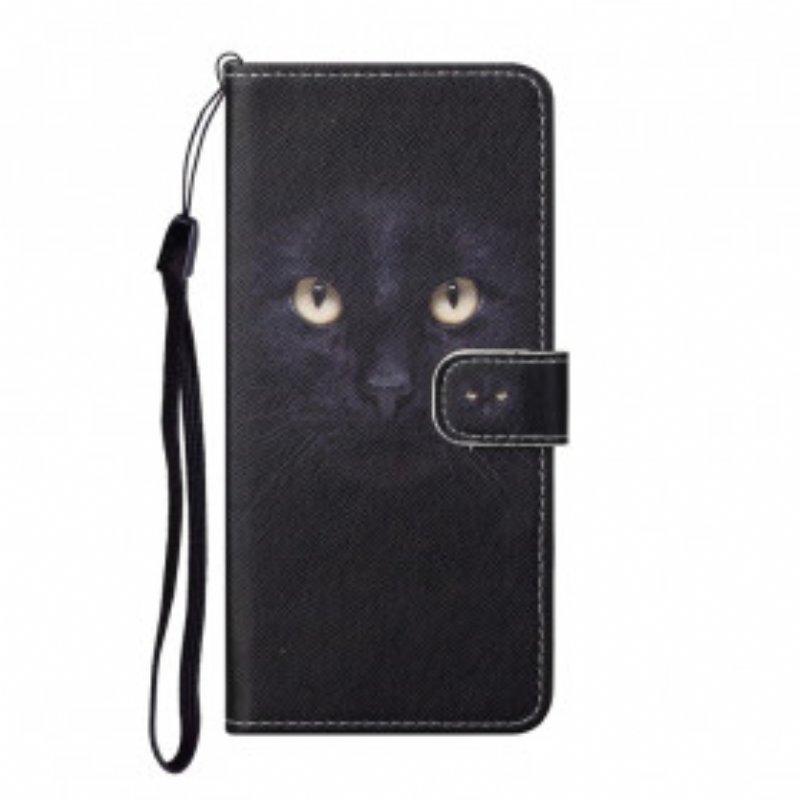 Fodral Xiaomi Redmi Note 10 Pro Med Kedjar Strappy Black Cat Eyes