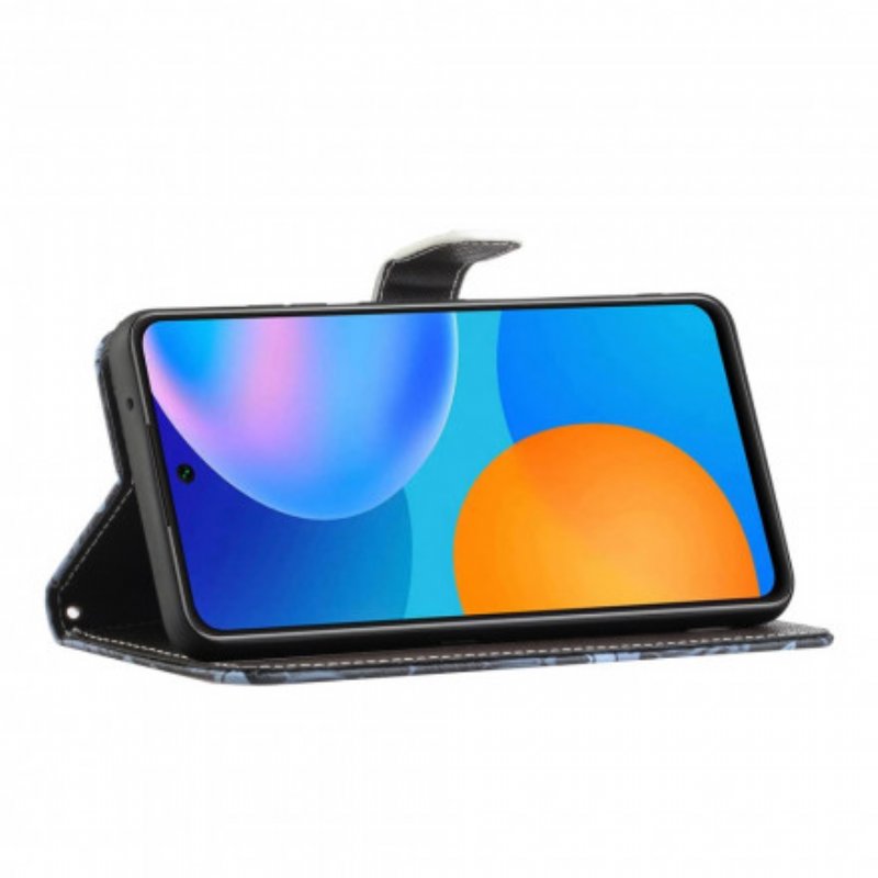 Fodral Xiaomi Redmi Note 10 Pro Med Kedjar Strappy Black Cat Eyes