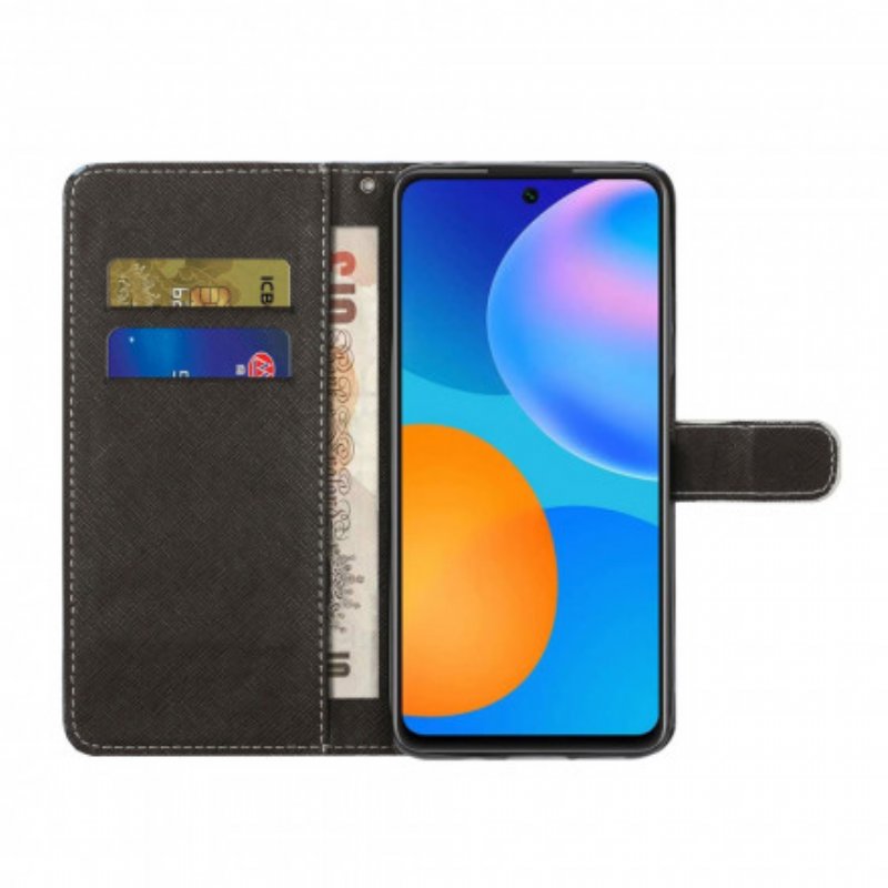 Fodral Xiaomi Redmi Note 10 Pro Med Kedjar Strappy Black Cat Eyes