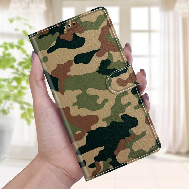 Fodral Xiaomi Redmi Note 10 Pro Med Kedjar Strappy Militär Kamouflage