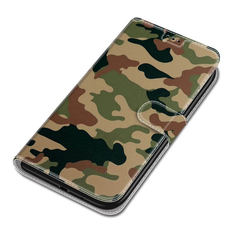 Fodral Xiaomi Redmi Note 10 Pro Med Kedjar Strappy Militär Kamouflage