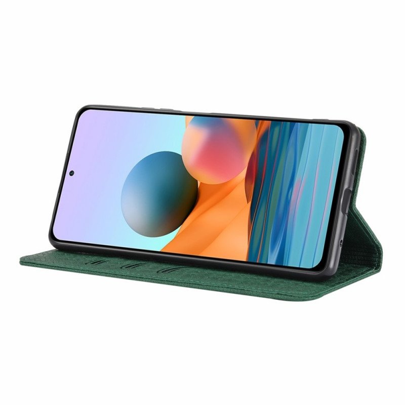 Fodral Xiaomi Redmi Note 10 Pro Med Kedjar Strappy Vävd Läderstil