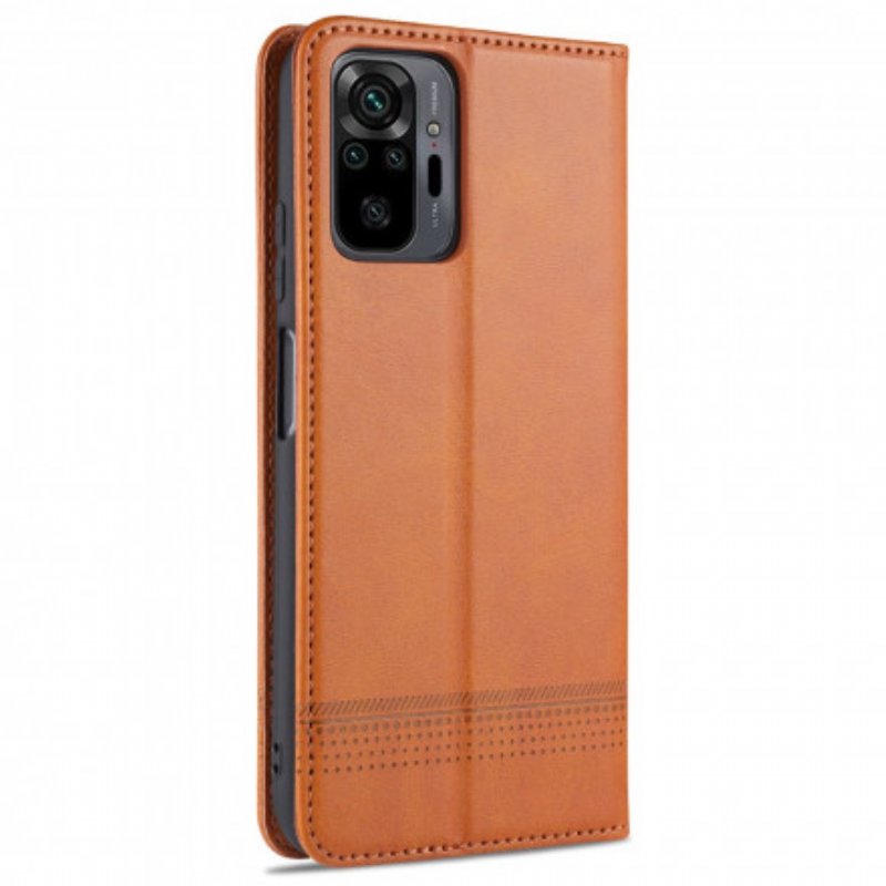 Folio-fodral Xiaomi Redmi Note 10 Pro Läderfodral Azns Läder Styling