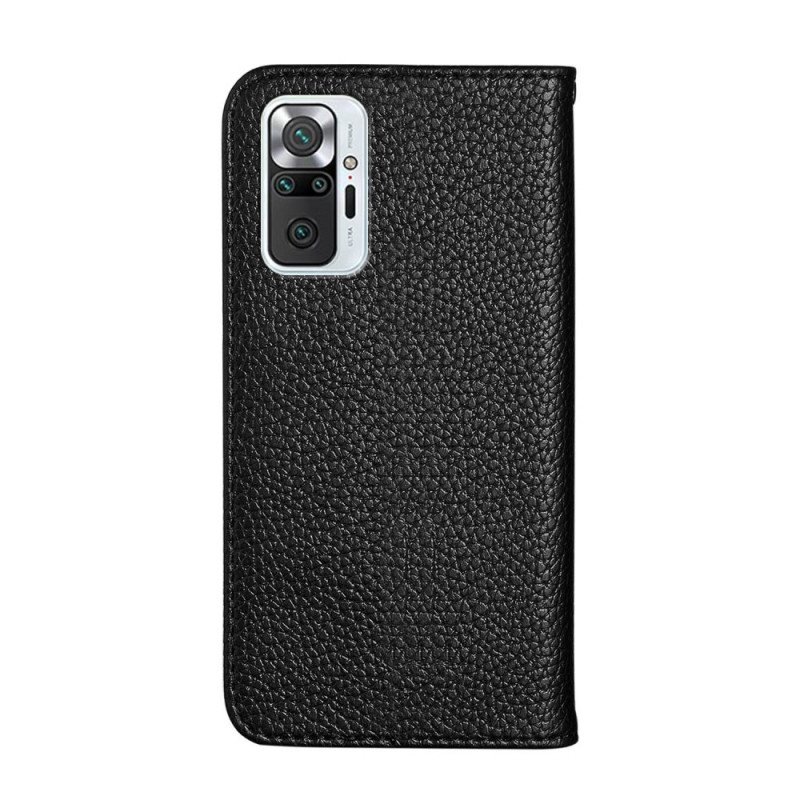 Folio-fodral Xiaomi Redmi Note 10 Pro Läderfodral Litchi Ultra Chic I Konstläder