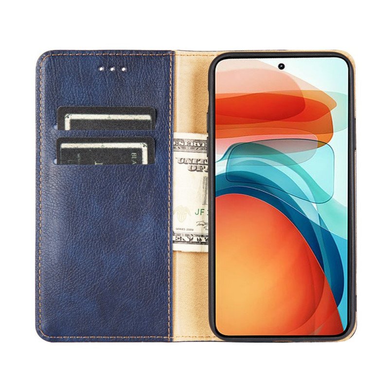 Folio-fodral Xiaomi Redmi Note 10 Pro Läderfodral Vintage Läderstil