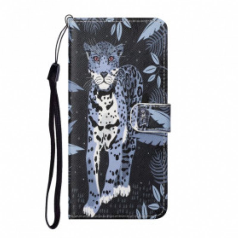 Folio-fodral Xiaomi Redmi Note 10 Pro Med Kedjar Strappy Leopard