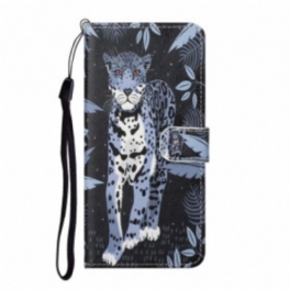 Folio-fodral Xiaomi Redmi Note 10 Pro Med Kedjar Strappy Leopard