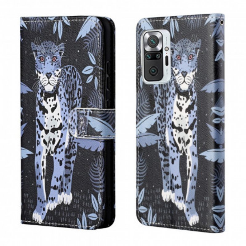 Folio-fodral Xiaomi Redmi Note 10 Pro Med Kedjar Strappy Leopard